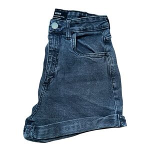 Cotton On High Rise Stretch Denim Shorts - Faded Black Size 6